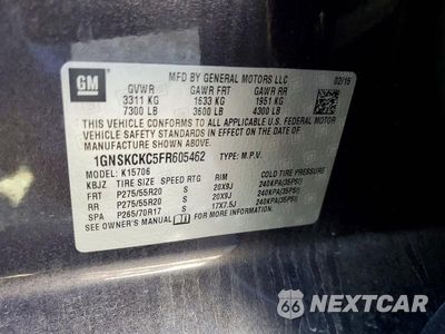 Zdjęcie 13 z 13 samochodu: 2015 CHEVROLET TAHOE K1500 LTZ VIN:1GNSKCKC5FR605462 - miniatura