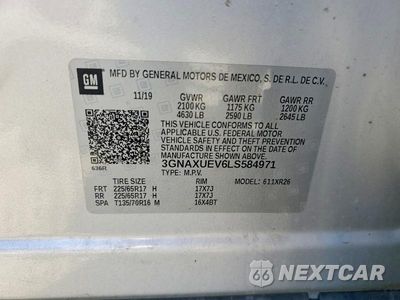Zdjęcie 14 z 14 samochodu: 2020 CHEVROLET EQUINOX LT VIN:3GNAXUEV6LS584971 - miniatura