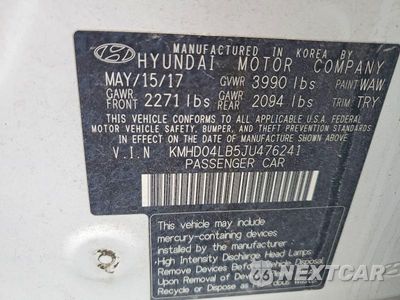 Zdjęcie 13 z 13 samochodu: 2018 HYUNDAI ELANTRA SPORT VIN:KMHD04LB5JU476241 - miniatura