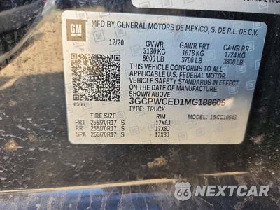 Zdjęcie 12 z 12 samochodu: 2021 CHEVROLET SILVERADO C1500 LT VIN:3GCPWCED1MG188605 - miniatura