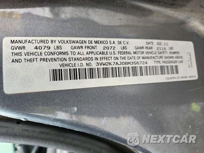 Zdjęcie 12 z 12 samochodu: 2011 VOLKSWAGEN JETTA BASE VIN:3VW2K7AJ0BM356724 - miniatura