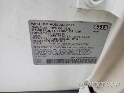 Zdjęcie 13 z 13 samochodu: 2022 AUDI Q3 PREMIUM S LINE 45 VIN:WA1DECF38N1007893 - miniatura