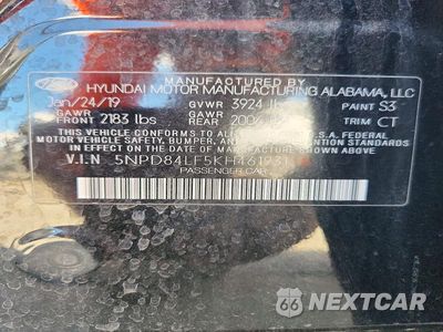 Zdjęcie 12 z 12 samochodu: 2019 HYUNDAI ELANTRA LIMITED VIN:5NPD84LF5KH461931 - miniatura