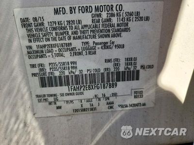 Zdjęcie 12 z 12 samochodu: 2015 FORD TAURUS SEL VIN:1FAHP2E8XFG187889 - miniatura