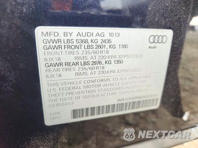Zdjęcie 13 z 13 samochodu: 2014 AUDI Q5 PREMIUM VIN:WA1CFAFP6EA053660 - miniatura