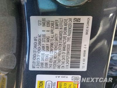 Zdjęcie 12 z 12 samochodu: 2022 HONDA CIVIC SPORT VIN:2HGFE2F55NH556335 - miniatura