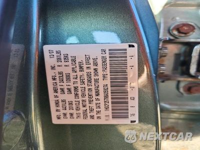 Zdjęcie 12 z 12 samochodu: 2008 HONDA ACCORD EX VIN:1HGCP25798A059274 - miniatura