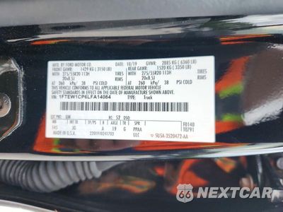 Zdjęcie 12 z 12 samochodu: 2020 FORD F150 SUPERCREW VIN:1FTEW1CP6LFA14084 - miniatura