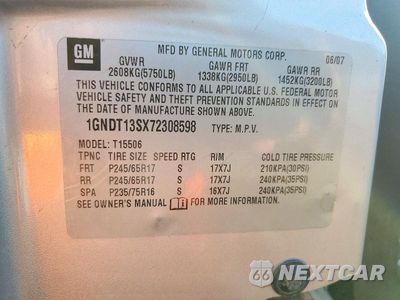 Zdjęcie 12 z 12 samochodu: 2007 CHEVROLET TRAILBLAZER LS VIN:1GNDT13SX72308598 - miniatura