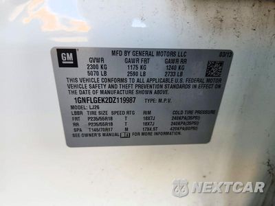 Zdjęcie 13 z 13 samochodu: 2013 CHEVROLET EQUINOX LTZ VIN:1GNFLGEK2DZ119987 - miniatura