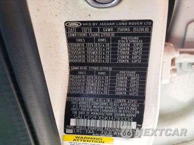 Zdjęcie 12 z 12 samochodu: 2019 LAND ROVER DISCOVERY SPORT SE VIN:SALCP2FX5KH793334 - miniatura