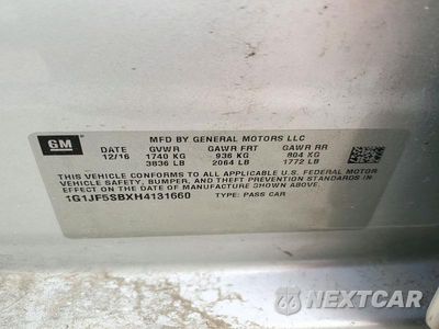 Zdjęcie 12 z 12 samochodu: 2017 CHEVROLET SONIC PREMIER VIN:1G1JF5SBXH4131660 - miniatura