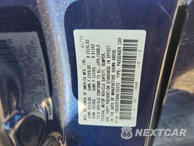 Zdjęcie 13 z 13 samochodu: 2017 HONDA ACCORD LX VIN:1HGCR2F39HA135372 - miniatura