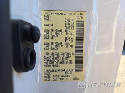 Zdjęcie 12 z 12 samochodu: 2017 NISSAN TITAN SV VIN:1N6AA1R83HN549316 - miniatura
