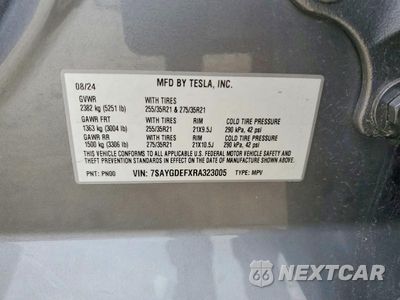 Zdjęcie 14 z 14 samochodu: 2024 TESLA MODEL Y VIN:7SAYGDEFXRA323005 - miniatura