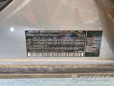 Zdjęcie 12 z 12 samochodu: 2011 MERCEDES-BENZ ML 350 VIN:4JGBB5GB0BA728739 - miniatura
