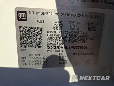 Zdjęcie 12 z 12 samochodu: 2023 CHEVROLET SILVERADO K1500 ZR2 VIN:3GCUDHEL8PG338551 - miniatura