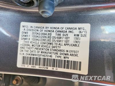 Zdjęcie 13 z 13 samochodu: 2015 HONDA CR-V EX VIN:2HKRM4H52FH670146 - miniatura