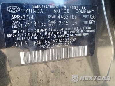 Zdjęcie 13 z 13 samochodu: 2024 HYUNDAI SONATA SEL VIN:KMHL64JA7RA403552 - miniatura