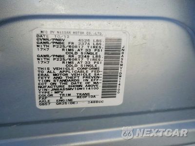 Zdjęcie 13 z 13 samochodu: 2013 NISSAN ROGUE S VIN:JN8AS5MV1DW114100 - miniatura