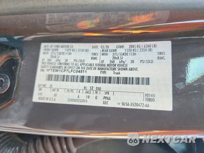 Zdjęcie 12 z 12 samochodu: 2020 FORD F150 SUPERCREW VIN:1FTEW1CP7LFC04511 - miniatura