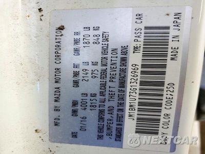 Zdjęcie 12 z 12 samochodu: 2016 MAZDA 3 SPORT VIN:JM1BM1U73G1326969 - miniatura