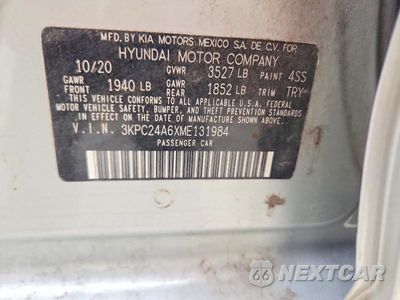Zdjęcie 12 z 12 samochodu: 2021 HYUNDAI ACCENT SE VIN:3KPC24A6XME131984 - miniatura