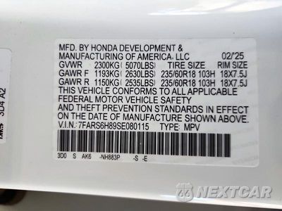 Zdjęcie 13 z 13 samochodu: 2025 HONDA CR-V SPORT-L VIN:7FARS6H89SE080115 - miniatura
