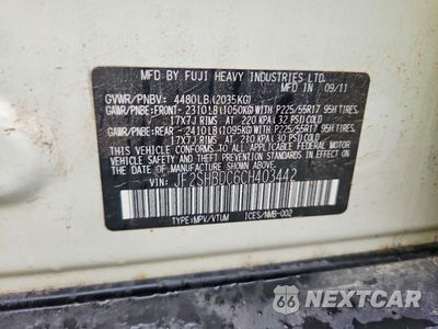 Zdjęcie 13 z 13 samochodu: 2012 SUBARU FORESTER 2.5X PREMIUM VIN:JF2SHBDC6CH403442 - miniatura