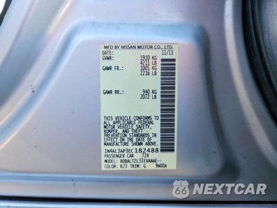 Zdjęcie 13 z 13 samochodu: 2014 NISSAN ALTIMA 2.5 SV VIN:1N4AL3AP3EC182488 - miniatura