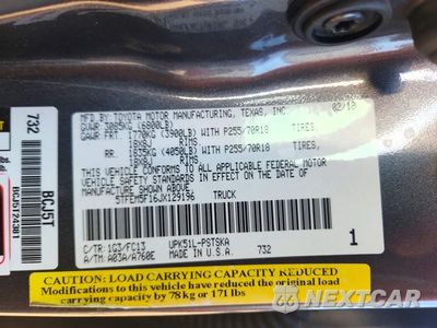 Zdjęcie 12 z 12 samochodu: 2018 TOYOTA TUNDRA CREWMAX SR5 VIN:5TFEM5F16JX129196 - miniatura