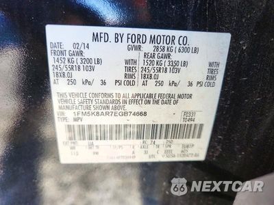 Zdjęcie 13 z 13 samochodu: 2014 FORD EXPLORER POLICE INTERCEPTOR VIN:1FM5K8AR7EGB74668 - miniatura