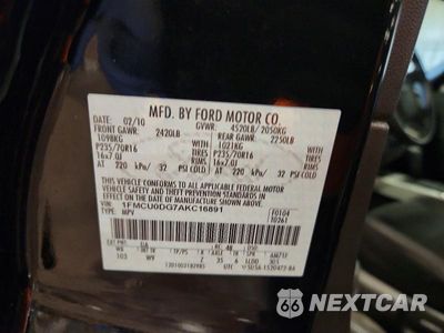 Zdjęcie 12 z 12 samochodu: 2010 FORD ESCAPE XLT VIN:1FMCU0DG7AKC16891 - miniatura
