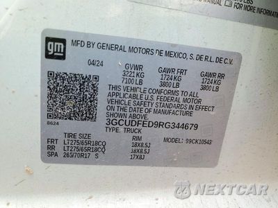 Zdjęcie 12 z 12 samochodu: 2024 CHEVROLET SILVERADO K1500 LT TRAIL BOSS VIN:3GCUDFED9RG344679 - miniatura