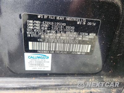 Zdjęcie 12 z 12 samochodu: 2014 SUBARU IMPREZA PREMIUM VIN:JF1GPAC69E8338009 - miniatura