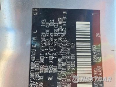 Zdjęcie 12 z 12 samochodu: 2008 TOYOTA TUNDRA SR5 VIN:5TFBT54138X011108 - miniatura