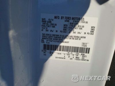 Zdjęcie 12 z 12 samochodu: 2014 FORD F150 VIN:1FTNF1CF5EKD63657 - miniatura