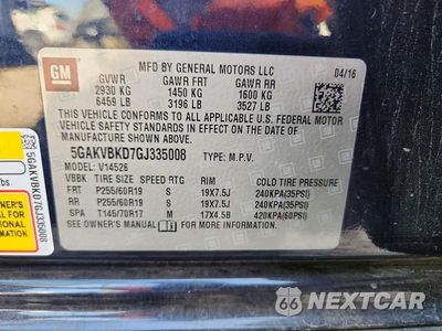 Zdjęcie 13 z 13 samochodu: 2016 BUICK ENCLAVE VIN:5GAKVBKD7GJ335008 - miniatura
