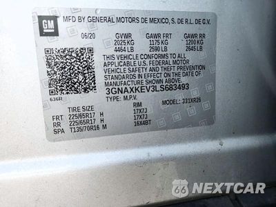 Zdjęcie 13 z 13 samochodu: 2020 CHEVROLET EQUINOX LT VIN:3GNAXKEV3LS683493 - miniatura