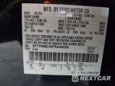 Zdjęcie 12 z 12 samochodu: 2023 FORD MAVERICK LARIAT VIN:3FTTW8E38PRA54539 - miniatura