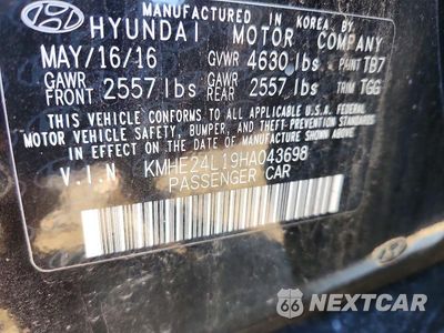 Zdjęcie 12 z 12 samochodu: 2017 HYUNDAI SONATA HYBRID SE VIN:KMHE24L19HA043698 - miniatura