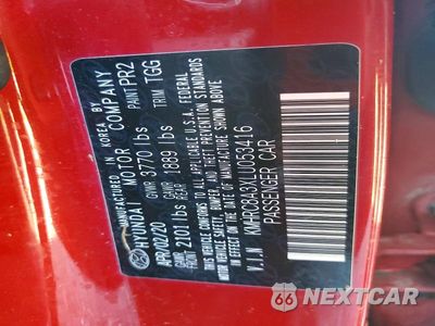 Zdjęcie 13 z 13 samochodu: 2020 HYUNDAI VENUE SEL VIN:KMHRC8A3XLU053416 - miniatura
