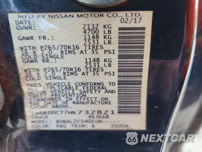 Zdjęcie 12 z 12 samochodu: 2017 NISSAN FRONTIER SV VIN:1N6BD0CT7HN732821 - miniatura