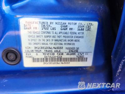 Zdjęcie 12 z 12 samochodu: 2006 NISSAN SENTRA 1.8 VIN:3N1CB51D36L465022 - miniatura