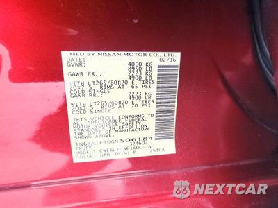 Zdjęcie 12 z 12 samochodu: 2016 NISSAN TITAN XD PLATINUM RESERVE VIN:1N6BA1F40GN506184 - miniatura