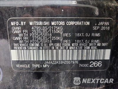 Zdjęcie 13 z 13 samochodu: 2017 MITSUBISHI OUTLANDER ES VIN:JA4AZ2A33HZ007976 - miniatura