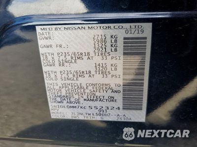Zdjęcie 13 z 13 samochodu: 2019 INFINITI QX60 LUXE VIN:5N1DL0MM7KC552324 - miniatura