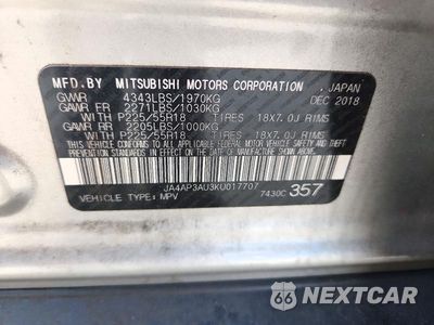 Zdjęcie 12 z 12 samochodu: 2019 MITSUBISHI OUTLANDER SPORT ES VIN:JA4AP3AU3KU017707 - miniatura