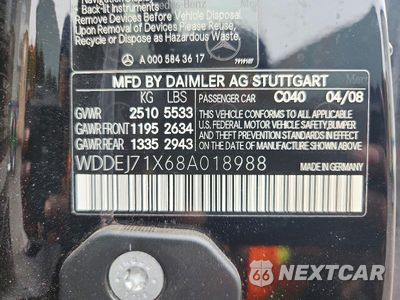 Zdjęcie 12 z 12 samochodu: 2008 MERCEDES-BENZ CL 550 VIN:WDDEJ71X68A018988 - miniatura