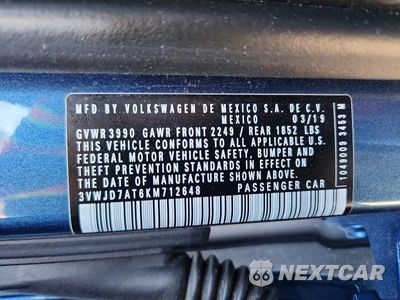 Zdjęcie 12 z 12 samochodu: 2019 VOLKSWAGEN BEETLE SE VIN:3VWJD7AT6KM712648 - miniatura